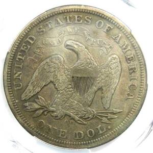 1872年CC シーテッド・リバティ銀貨 カー...の詳細画像3