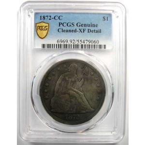 1872年CC シーテッド・リバティ銀貨 カー...の詳細画像4