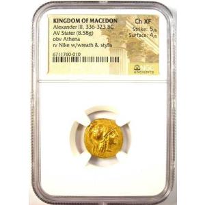 アレクサンドロス大王3世の生涯記念金貨(マケド...の詳細画像1