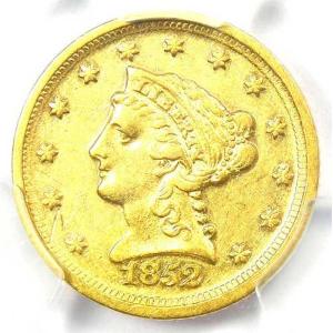 1852-D リバティ金貨 クォーターイーグル...の詳細画像4