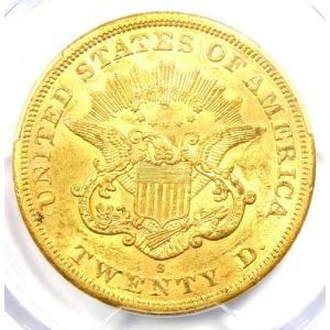1863年Sミント リバティ金貨 ダブルイーグ...の詳細画像3