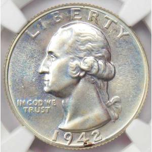 1942年プルーフワシントンクォーター25セント硬貨 - NGC PR68+プラスグレード - 6,000ドル以上の価値