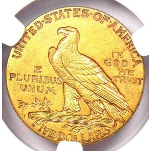 1911年Dミント インド金貨 ハーフイーグル...の詳細画像3