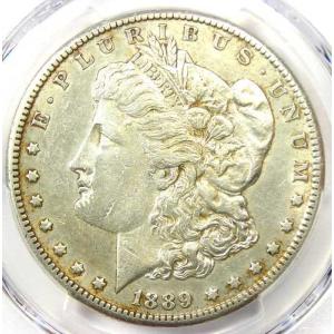 1889年CC モーガン銀貨 1ドル カーソンシティコイン - PCGS鑑定済み AU 詳細