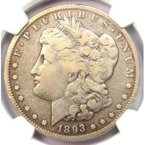 1893年Sミント モーガン銀貨 $1 - N...の詳細画像4