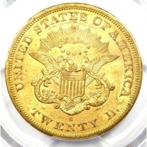 1863年Sミント リバティ金貨 ダブルイーグ...の詳細画像3