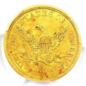 1844年Oミント発行のリバティ金貨ハーフイー...の詳細画像3