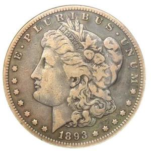 1893年Sミント モーガン銀貨（1ドル）。ANACS鑑定済み、精緻なディテール - 希少なキーデート
