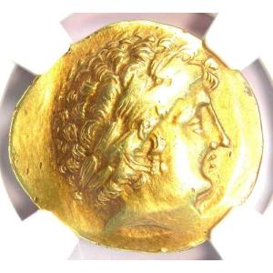 ガリア レモヴィセス ゴールド AV ステーター アポロ コイン 紀元前 200 年 - 認定 NGC Choice VF