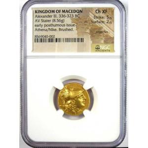 アレクサンドロス大王3世の金貨(マケドニア、紀...の詳細画像1