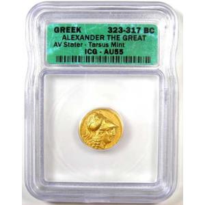 アレクサンドロス大王3世の金貨(マケドニア、紀...の詳細画像1