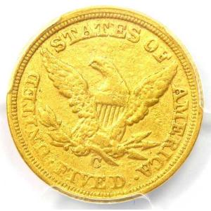 1859-C リバティ金貨ハーフイーグル 5ド...の詳細画像2