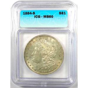 1884年Sミント モーガン銀貨 $1 - I...の詳細画像1