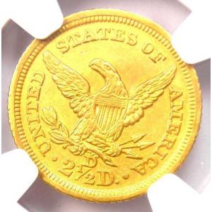 1845-D リバティ金貨 クォーターイーグル...の詳細画像3