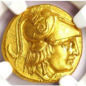 アレクサンドロス大王3世金貨AVスタテル 紀元前336年 - NGC Choice AU - 5/5 ストライク!