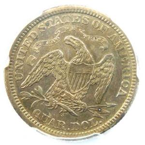 1871-S シーテッド・リバティ・クォーター...の詳細画像3