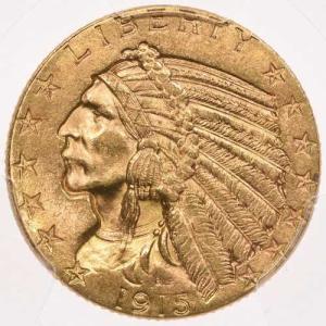 1915年発行 5ドル PCGS MS64 C...の詳細画像2