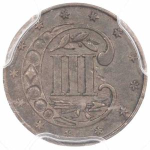 1868年 3CS PCGS AU53 3セン...の詳細画像2