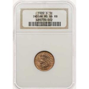 1909-S 1セント NGC RB インディ...の詳細画像3