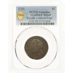 1793年 1セント PCGS ファインリース...の詳細画像3