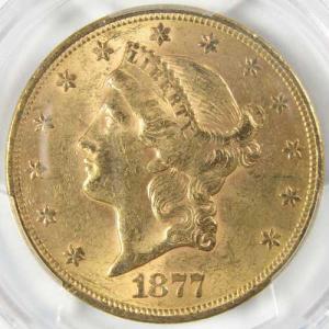 1877年Sミント リバティヘッド金貨 20ド...の詳細画像2