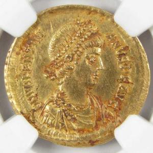 375-392年 ヴァレンティニアヌス2世 金...の詳細画像2