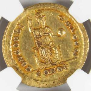 375-392年 ヴァレンティニアヌス2世 金...の詳細画像3