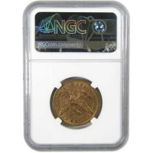 1854年Sミント リバティヘッド金貨10ドル...の詳細画像1