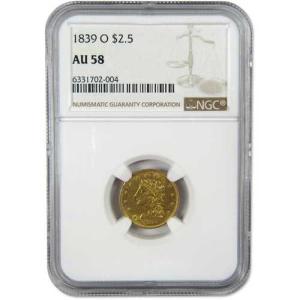 1839年 Oクラシックヘッド金貨 $2.50...の詳細画像4