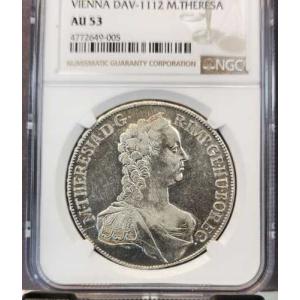 1758年 オーストリア 銀貨 1ターラー ウ...の詳細画像2