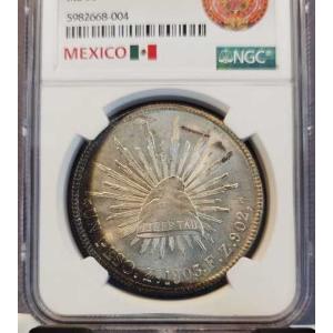 1903年 Zs FZ メキシコ 銀貨 1ペソ...の詳細画像2