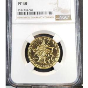 1980年 フランス 金貨 10フラン ピエフ...の詳細画像2