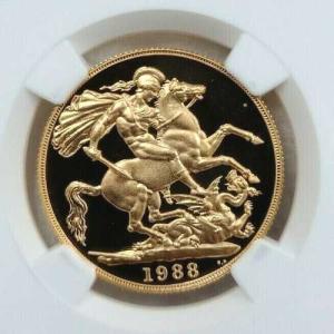 1988年 イギリス 2ソブリン金貨 NGC ...の詳細画像2