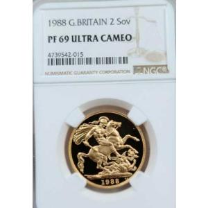 1988年 イギリス 2ソブリン金貨 NGC ...の詳細画像4