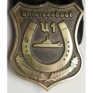 1960年 ドイツ 潜水艦 UNTERSEEBOOT U1 201 ボート プラーク 古いビンテージ メダル i91956