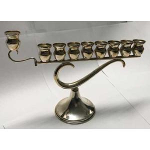JUDAICA イスラエル シルバー ユダヤ教メノラ ハヌカランプ w SHAMASH HAZORFIM i73255