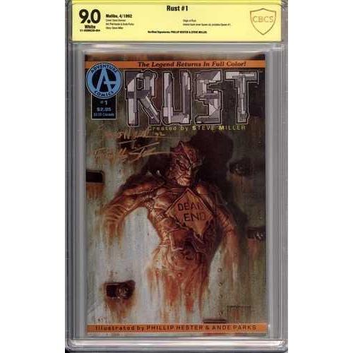 Rust #1 CBCS 9.0 SS フィリップ・ヘスター＆スティーブ・ミラー直筆サイン入り - ...