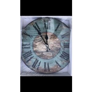 掛け時計 Wall Clock11”x11” Farmhouse Chic Shabby Distr...