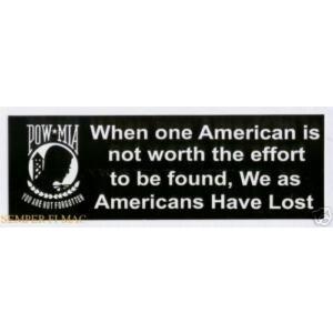 ピンバッジ POW MIA WHEN 1 AMERICAN BUMPER STICKER ZAP P...