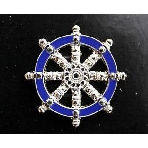 ピンバッジ BUDDHIST LAPEL HAT PIN Wheel of Dharma RELIG...