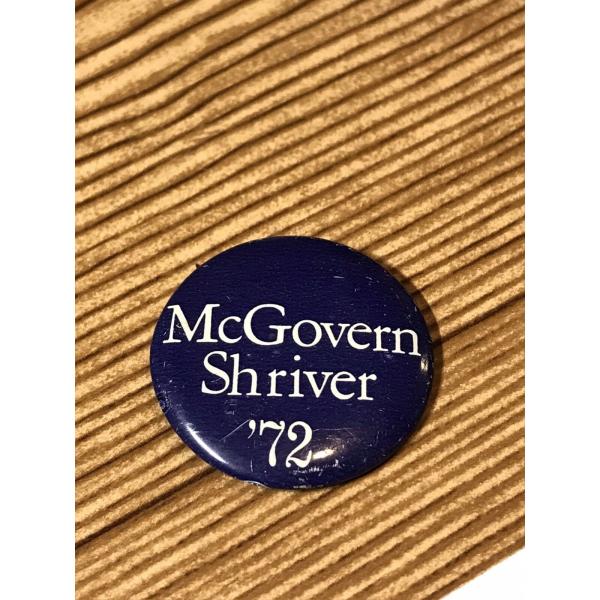 ピンバッジ George McGovern &amp; Shriver Button Pin 1972 De...