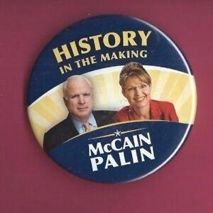 ピンバッジ JOHN MCCAIN--SARAH PALIN 3&quot; CAMPAIGN 2008 PI...