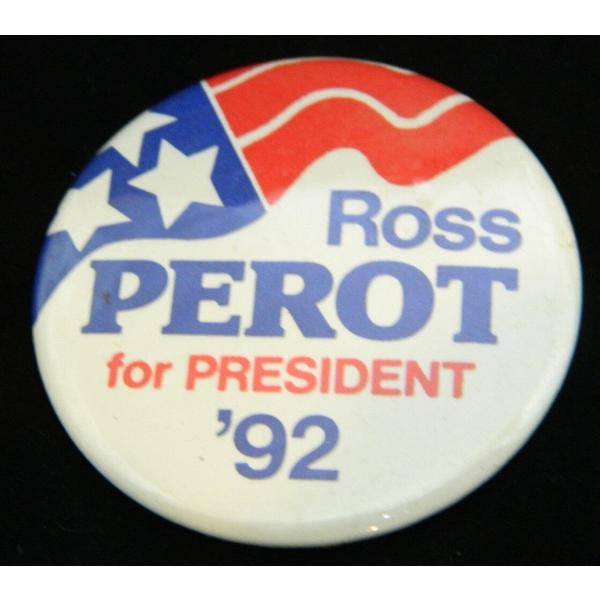 ピンバッジ Ross Perot VTG 1992 USA United States Flag P...