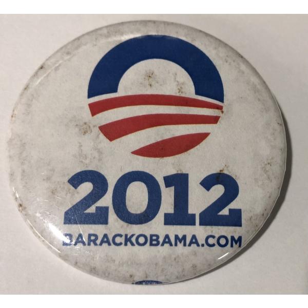 ピンバッジ 2012 &apos;Barack Obama For President&apos; White, Blu...