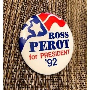 ピンバッジ Ross Perot for President &apos;92 Pin Back Presid...