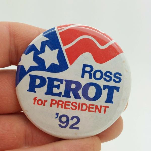 ピンバッジ Ross Perot for President &apos;92 Pin Back Presid...