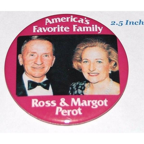 ピンバッジ 1992 ROSS PEROT MARGOT campaign pin pinback ...