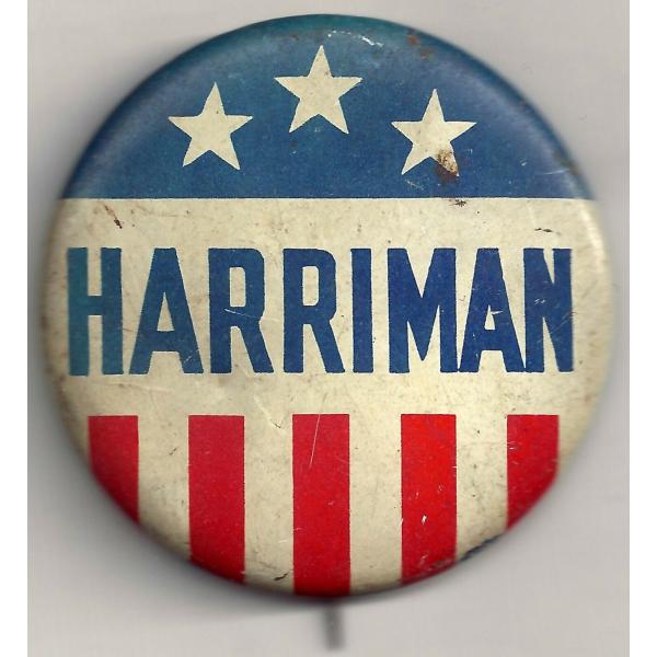 ピンバッジ Lg 2 1/4&quot; Averell HARRIMAN Pin 1950s NY Gov....