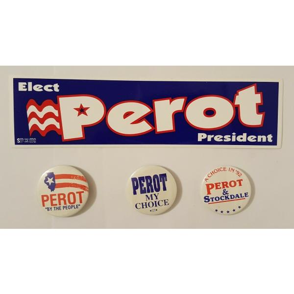 ピンバッジ 1992 ROSS PEROT President Campaign Bumper St...