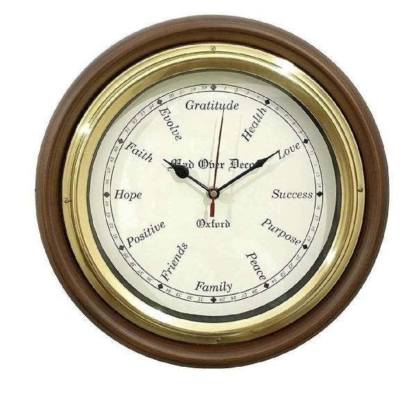 掛け時計 Clock Wall Antique Round Analog Brass Wall Cl...